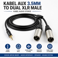 1-10mtr Audio Cable Mini Stereo Jack 3.5mm to XLR Male Branch