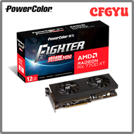 CFGYU PowerColor ไฟเตอร์การ์ดจอ Mini AMD RX 7700 XT 12GB GDDR6 DWEVG