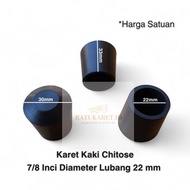 Chitose 7/ 8 Inch Rubber Feet Hole Diameter 22mm Rubber Cover for Table, Chair, Rack, Round Iron Pip