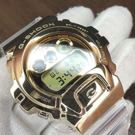 Casio G-Shock GM-6900SG-9 Gold Plated Forged Stainless Steel Bezel Semi-Transparent Resin Band Unisex Sports Watch