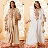 Ramadan Muslim Women's Embroidered Loose abaya Dresses For Women Gala Morocco Dubai Elegant Casual K