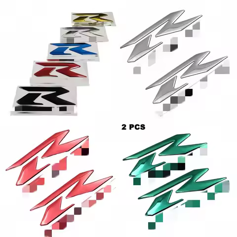 For Suzuki GSXR 50/125/150/250/400/600/750/1000 GSXR1100 Motorcycle PVC 3D Logo Decal "R" Logo Decor