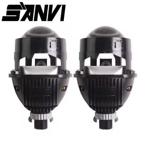 Sanvi 2.5 inch S8 Pro Car Bi LED Projector Lens Headlight 12V 94W 5500K 7040LUX For Auto Headlamp H4