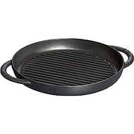 STAUB 1203023 Cast Iron Pure Grill Pan, 10-inch, Black Matte