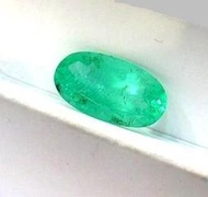 產地直營~巴西~天然無燒祖母綠寶石4.11克拉橢圓形裸石~附中國寶石鑑定書~破盤價
