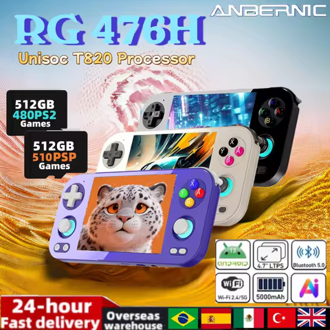 ANBERNIC RG 476H Retro Game Console 4.7-inch LTPS In-Cell display 3D Hall Joystick Android 13 Unisoc