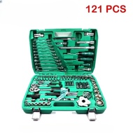 121pcs Socket Set Ratchet Box Socket Set Box Set Spanner Set Wrench Set Tools Set (M)