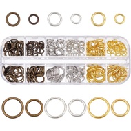 PandaHall 285pcs Jump Rings, 4 Sizes Closed Jump Rings Connectors Junction Rings 6/8/10/12mm Round R