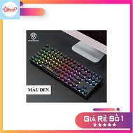 (màu đen)Bàn phím giả cơ SHIPADOO K87 nút tròn với thiết kế mini nhỏ gọn có đèn led 7 màu cực đẹp