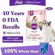 Halo Healthy Grains Adult Dry Cat Food Wild-Caught Salmon & Whitefish Recipe 6lb