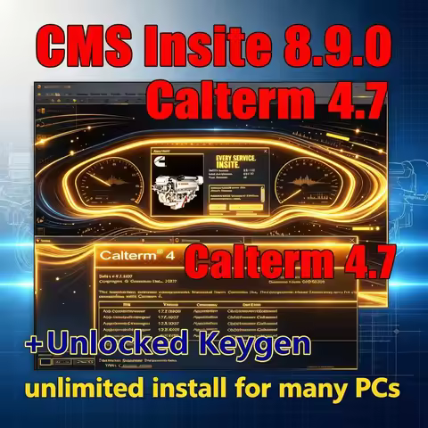 Newest Calterm 4.7 + Cummins Insite 8.9 PRO with Keygen Engine Diagnostic Software Fault Code Engine
