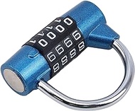 Digital combination lock, security padlock, jewelry box combination lock, multi-function combination lock (Color : Blue)