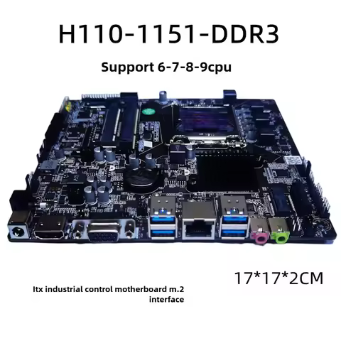 New H110 industrial control motherboard 6/7/8/9 generation 1151 pin DDR3 all-in-one computer ITX min