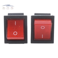 16A/250VAC 20A/125VAC Red Indicator Light 4 Pin ON/OFF DPST Rocker Switch 2 Pcs
