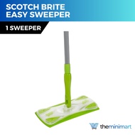 3M Scotch Brite Easy Sweeper Starter Kit Mop - Mop/Dry 90 Sheets / Wet 20 Sheets