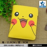 Pikachu Men Women Wallet Cartoon Kids Purse New PU Leather Anime Wallet Student Wallet Animal Print Zipper Wallets