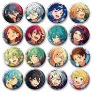 Ensemble Stars Round Badge Cartoon Idol Kiryu Kuro Kagehira Mika Icons Brooch Backpack Shirt Accesso