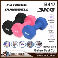 Dumbell 3Kg Mini Barbell/ Non-Slip Dumbbell Barbell/ (1 Pcs) Dumbbell/ 3kg Barbell Gym Fitness Dumbe