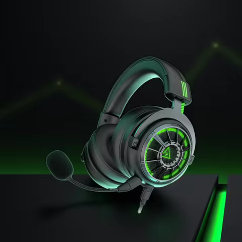 EKSA E5000 Pro Gaming Headphones for PC/PS4/Xbox/Switch, 7.1 Wired Headset Gamer with ENC Mic, USB/T