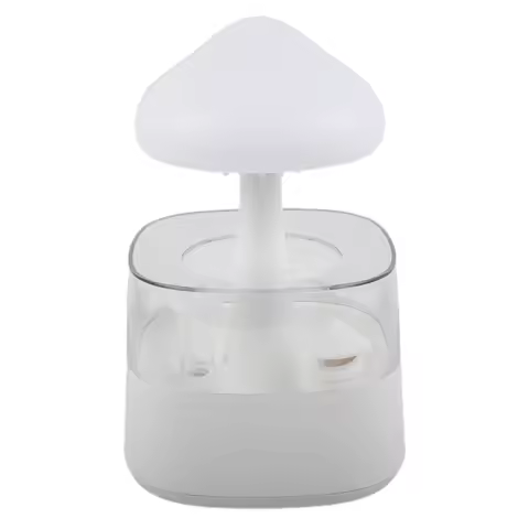 Cloud Rain Humidifier 2-in-1 2.4MHz 450ml Bottle Capacity 5v 2A Abs+plastic USB To C Type Power Whit