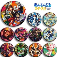 58mm Anime Ensemble Stars Hokuto Hidaka Ritsu Sakuma Arashi Narukami L Cosplay COSTUME Badge Pin SPT