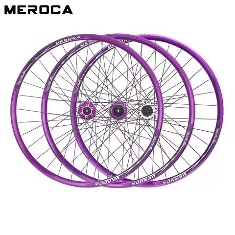MEROCA 26/27.5" MTB Wheelset Purple 120 Click Hub 7-11 Speed Compatible Aluminum Alloy for Dirt Jump