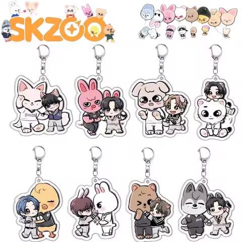New SKZOO Stray Kids Wolf chan Leebit Dwaekki Jiniret Quokka Cartoon Anime Perimeter Acrylic Keychai