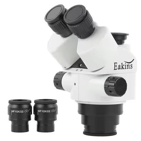 7X-45X Simul-Focal Trinocular Zoom Stereo Microscope Head WF10X/22MM Adjustable Eyepiece Mobile Phon