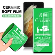 9D HD Soft Full Cover Matte Ceramics Screen Protector Samsung Galaxy Note 9 8 20 10 Plus Ultra Lite S9 S8 S10 S20 S21 S22 S23 S24 FE Plus Ultra