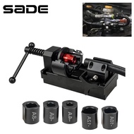 Fuel Line Fittings Installation Tool Fuel Hose Connector Tool Kit with 5 Fittings Brackets for 4AN 6