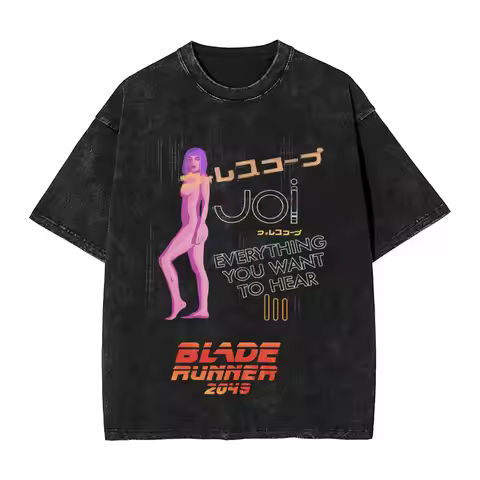 Joi - blades runers 2049 Washed T Shirt Streetwear Hip Hop Novelty T-Shirt Tee Shirt Men Women 100% 