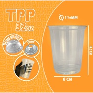 Cup Plastik Brand TPP Thailand Gelas Plastik Drinking Water Big Size 32 oz 50pcs