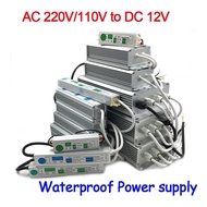 แหล่งจ่ายไฟ12V IP67กันน้ำ12V หม้อแปลงไฟฟ้า Led แหล่งจ่ายไฟ10W 20W 30W 50W 80W 100W 120W 150W 200W 250W 300W