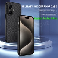 For Redmi Turbo 4 Pro 5G Carbon Fiber Pattern Magnetic Phone Case For Redmi Turbo 4 Pro Turbo4 4Pro 
