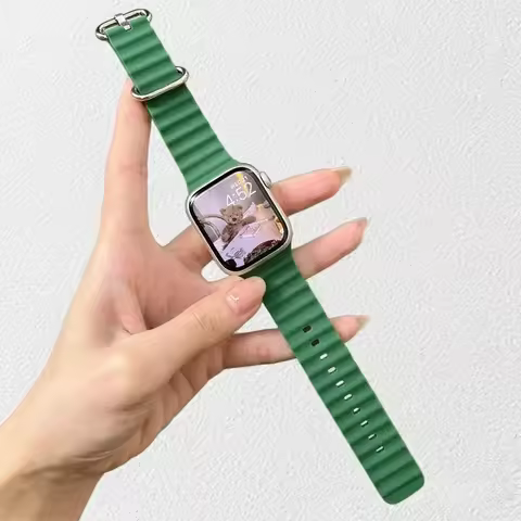 Ocean strap For Apple Watch Ultra 2-3 Band 49mm 9 8 7 45mm 41mm 44mm Silicone Bracelet Wristband iWa
