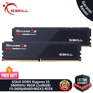 Ram GSkill DDR5 96GB KIT (2x48GB) Ripjaws S5 5600MHz F5-5600J4040D48GX2-RS5K