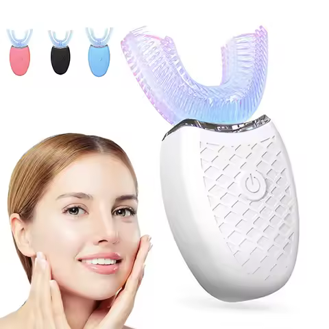 Home Use Teeth Whitening Kit with 5 LED Blue Lights 30 Mins Battery Version Powder Version Tooth Whi