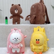 Backpack Tas Ransel Anak Boneka Line Brown Cony Sally boneka lepas