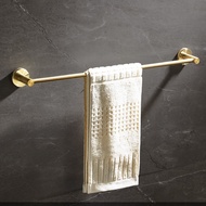 Perforated 304 Golden Towel Rack Toilet Bathroom Stainless Steel Bar Single Toilet Hanger Towel Bar 