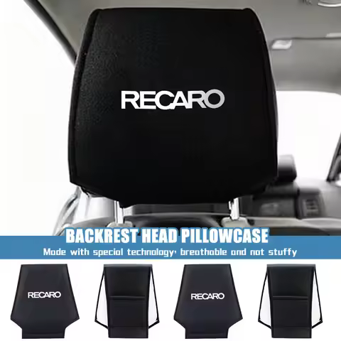 Car Logo Headrest Cover Neck Pillow Case Head Rest Accessories For Recaro