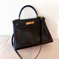 Hermes 愛馬仕 Kelly 28 黑金凱莉 中古Vintage Box