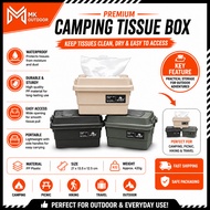 Camping Tissue Box Tissue Holder Kotak Tisu Desktop Tissue Container 1.1L Sundries Bucket Storage Bo