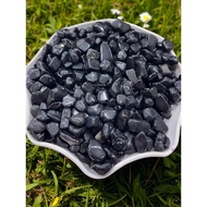 1Kg - Polished Black Quartz Crushed Stone (1-9.5cm grain) Home Decoration - SUITABLE FOR AQUACULTURE