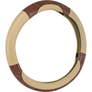 Bell Automotive 22-1-97006-9 Universal Deluxe Burl Wood Hyper-Flex Core Steering Wheel Cover, Tan