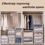 13-70 Liter Stackable Drawer Storage Organizer Clothes Storage Box Chest Drawers Box Wardrobe Organi