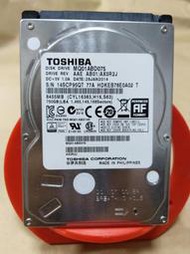 TOSHIBA 750G 2.5吋 MQ01ABD075 良品 無壞軌 灌系統 資料備份的最愛 No.140