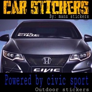 Powered by civic sport car Sticker / Sticker kereta powered by civic sport /powered by civic sport v