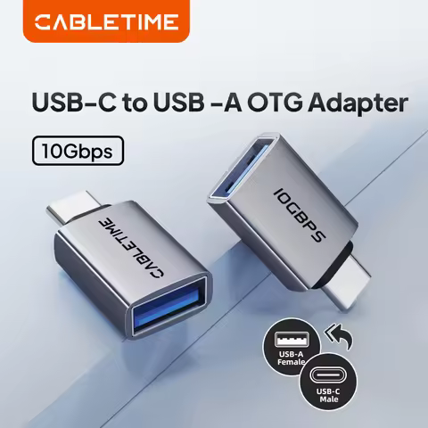 CABLETIME 10Gbps USB C OTG Adapter High-Speed USB to Type C Female Converter Data OTG For Xiaomi Hua