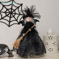 LACYES Halloween Witch Doll, High Quality Witch Haunted House Doll, Cute Silk Black Scary Haunted Ho