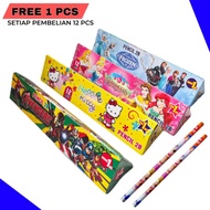 2B pencil, 12 pcs triangular box, 2B pencil, 2B character pencil